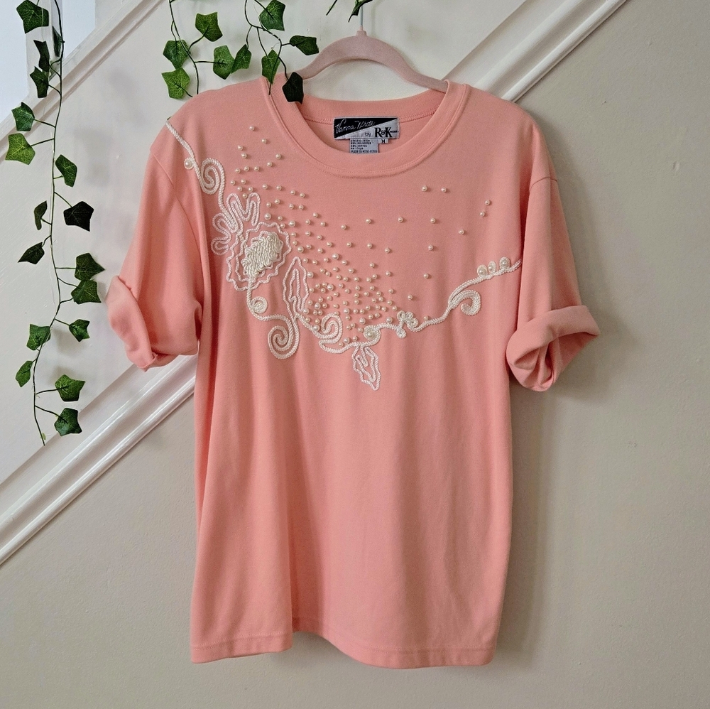 🍑VTG 80s Embellished Top